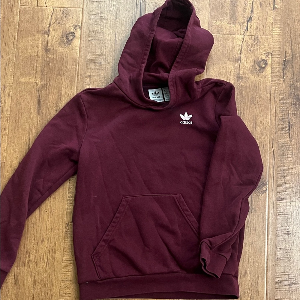 Adidas Originals Kids Maroon Hoodie Sweater